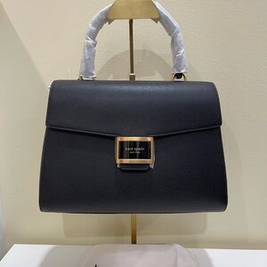 Kate Spade Black Satchel with Gold Accents